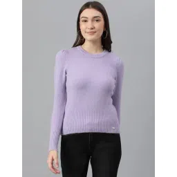 Woods Purple Round Neck Pullover-picture-12