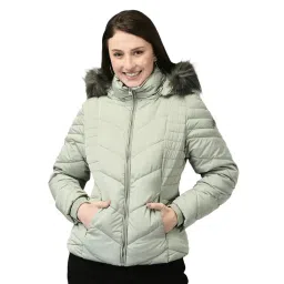 Woods Sage Green Polyester Solid Jacket-picture-29
