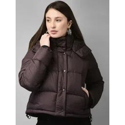 Woods Women Hooded Solid Casual Puffer Jacket-picture-13