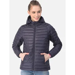 Woods Women Navy Blue Water Resistant Puffer Jacket-picture-13