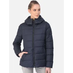 Woods Women Navy Blue Water Resistant Puffer Jacket-picture-30