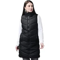 woods Women’s Black Quilted Sleeveless Lightweight Polyester Winter Outerwear with Full Zip, Stand Collar, Adjustable Drawstring, and Pockets for Cold Weather Casual Wear-picture-46