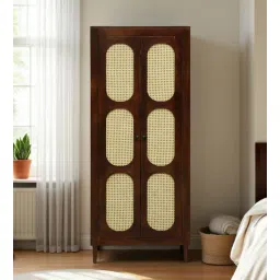 woodsworth from pepperfry Bayuex Solid Wood 2 Door Wardrobe in Tubbaq Finish-picture-17