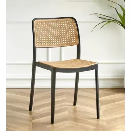 woodsworth from pepperfry Cavro Rattan Dinning Chair In Black Color-picture-25