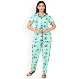 WOOL 4U Women Floral Printed Night suit-picture-35