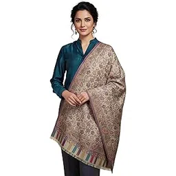 wool artistry Shawl for women, Kanni Flower Jaal Design, Faux Pashmina Shawl, Size 80x40inch-picture-38
