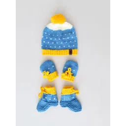 Woonie Infants Pack Of 3 Knitted Acrylic Baby Apparel Gift Set-picture-54
