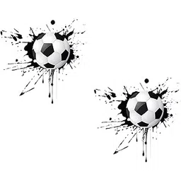 woopme Football Splash Dent Car Sticker Exterior Printed Vinyl Decal Sticker for Car Sides Hoods Bumper Rear (7.9 x 7.9 Inch, Multicoloured)-picture-12