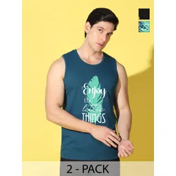 WOOSTRO Men Pack Of 2 Printed Sleeveless Slim Fit T-shirt-picture-13