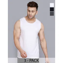 WOOSTRO Men Pack Of 2 Solid Round Neck Cotton Slim Fit T-shirts-picture-17