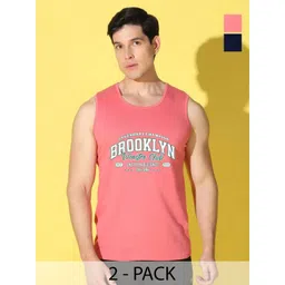 WOOSTRO Men Pack of 2 Typography Printed Round Neck Cotton Slim Fit T-shirts-picture-36