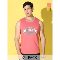 WOOSTRO Men Pack of 2 Typography Printed Round Neck Cotton Slim Fit T-shirts-picture-24