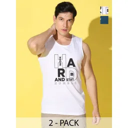 WOOSTRO Men Pack of 2 Typography Printed Round Neck T-shirts-picture-20