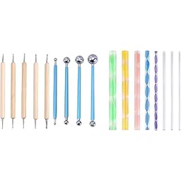 worison 17 Piece Ball And Wood Dotting And Mandala Tool Combo Set, Multicolor-picture-49