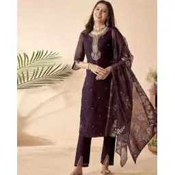 worivoc Women Embroidery A-line Kurta Set-picture-41