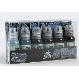 World Famous Tattoo Ink AD Pancho's Pastel Grey Set 1oz-image-14