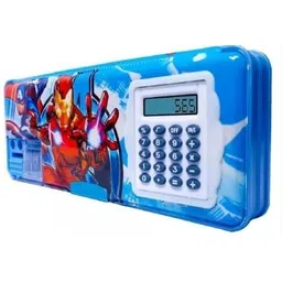 worm Captain America Calculator pencil box for boys pack of 1 Art Plastic Pencil Box-picture-25