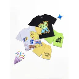 WORTON FASHION Kids Pack of 3 Printed T-shirt with Shorts-picture-57