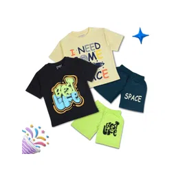 WORTON FASHION Kids Pack of 3 Printed T-shirt with Shorts-picture-14