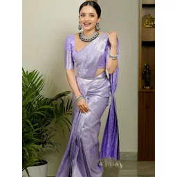 WOVENSTOCK Woven Design Zari Art Silk Handloom Kanjeevaram Saree-picture-19