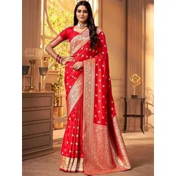 WOVENSTOCK Woven Design Zari Art Silk Handloom Kanjeevaram Saree-picture-10