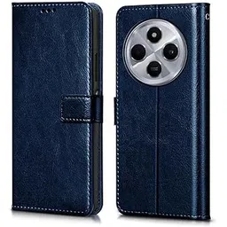WOW IMAGINE Shock Proof Flip Cover Back Case Cover for Redmi A4 5G | Poco C75 5G | 14C 5G | Poco M7 (Flexible | Leather Finish | Card Pockets Wallet & Stand | Blue)-picture-11