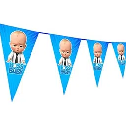WoW Party Studio Boss Baby Theme Happy Birthday Decorations Flag pennants Buntings Banner - 10ft Long-picture-47