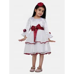 Wow Princess Flared Sleeve Satin A-Line Dress-picture-51