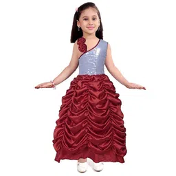 Wow Princess Satin A-Line Maxi Dress-picture-25