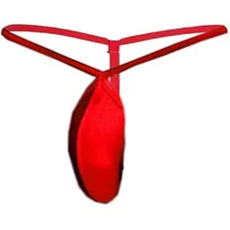 wow zn fashion Thongs for Men g String Open Pouch (RED)-picture-31