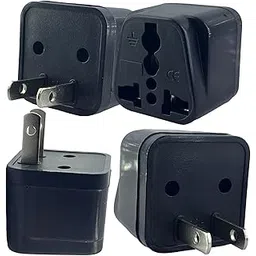 WOWSOME US Conversion Universal Plug for Convert Indian Pin to USA, Japan, Canada, Thailand, Philippines Power Socket, Type A - 10A - 2-Pin Converter Plug, Black, Pack of 4-picture-47