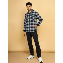 ATG By Wrangler Grey Regular Fit Check Shacket image 5