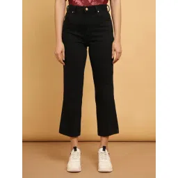 Wrangler Black Straight Fit High Rise Jeans-picture-35