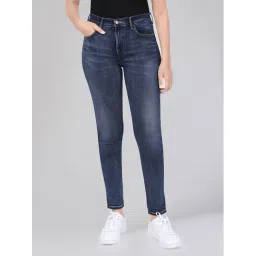 Wrangler Blue Cotton Solid Skinny Jeans-picture-19