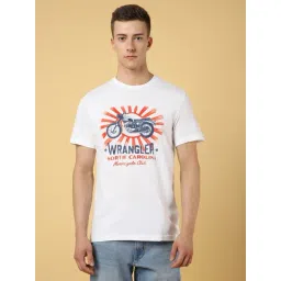 Wrangler Bright White Cotton Regular Fit Printed T-Shirt-picture-22