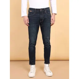 Wrangler Dark Blue Slim Fit Lightly Washed Jeans-picture-32