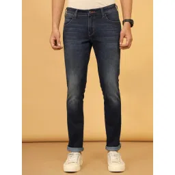 Wrangler Dark Blue Slim Fit Low Rise Jeans-picture-45