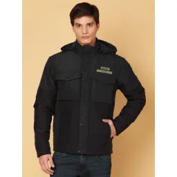 Wrangler Dark Navy Regular Fit Hooded Jacket-picture-45