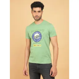 Wrangler Green Regular Fit Graphic Print Cotton Crew T-Shirt-picture-30