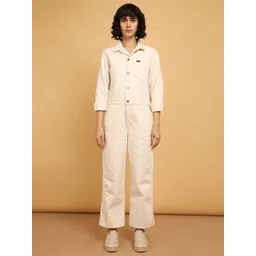 Wrangler Lapel Collar Cotton Basic Jumpsuit-picture-34