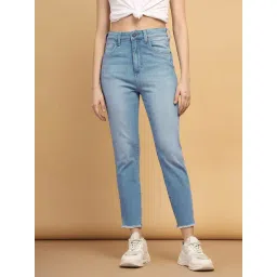 Wrangler Light Blue High Rise Skinny Fit Jeans-picture-29