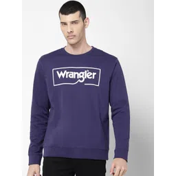 Wrangler Men Blue Solid Cotton Sweatshirt-picture-11