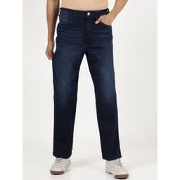 Wrangler Men Blue Solid Low-Rise Heavy Fade Regular Fit Jeans-picture-11