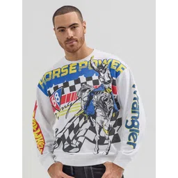Wrangler Men Hot Wheels Graphic Printed Cotton Oversized Sweatshirt-picture-18