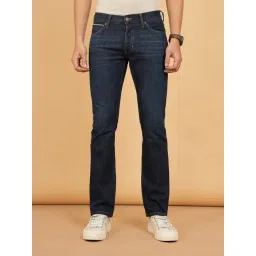 Wrangler Millard Dark Blue Straight Fit Lightly Washed Jeans-picture-34