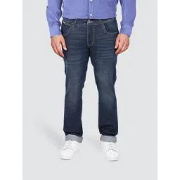 Wrangler Navy Blue Cotton Solid Mid Rise Jeans-picture-45