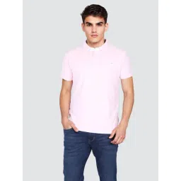 Wrangler Pink Cotton Regular Fit Solid Polo T-Shirt-picture-45