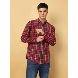 Wrangler Red Regular Fit Check Shirt-picture-25