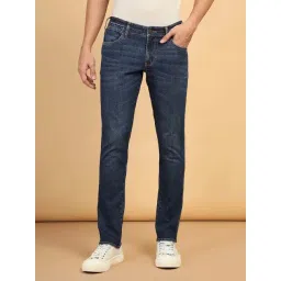 Wrangler Vegas Dark Blue Regular Fit Lightly Washed Jeans-picture-39