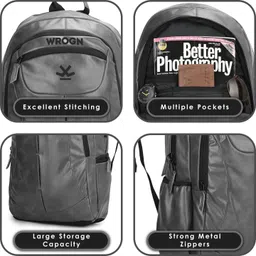 wrogn Large 35 L Laptop Backpack ARC backpack Unisex with Rain Cover image 5